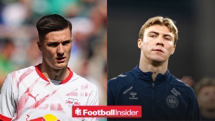 Benjamin Sesko and Rasmus Hojlund Man United strikers