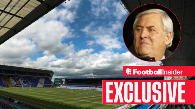 Birmingham City's stadium and a head shot of Keith Hackett.