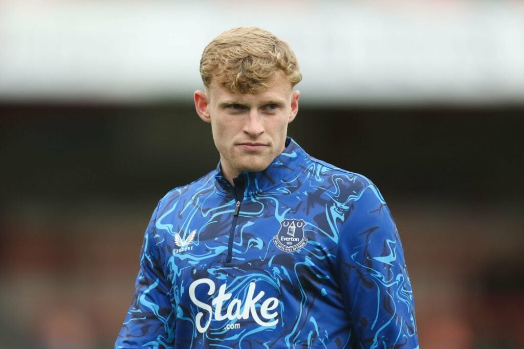 Jarrad Branthwaite in an Everton training top