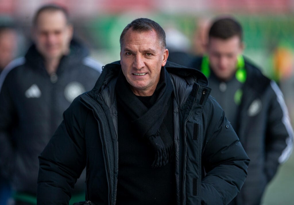 Brendan Rodgers on the Celtic Park touchline