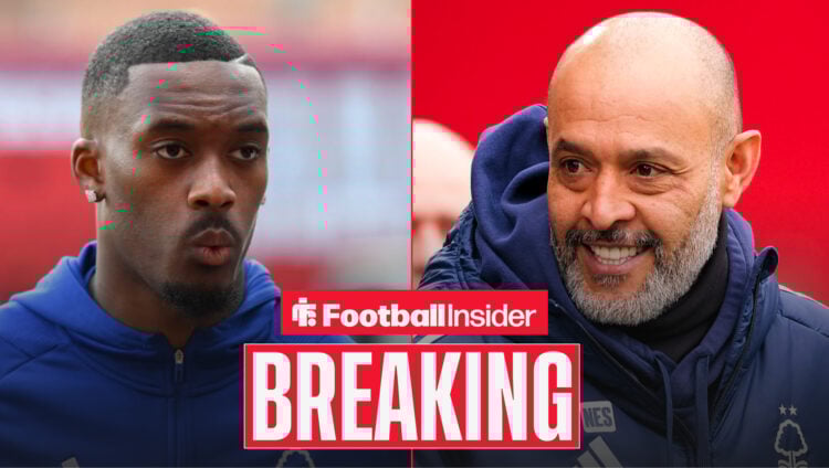 Callum Hudson-Odoi next to Nottingham Forest boss Nuno Espirito Santo