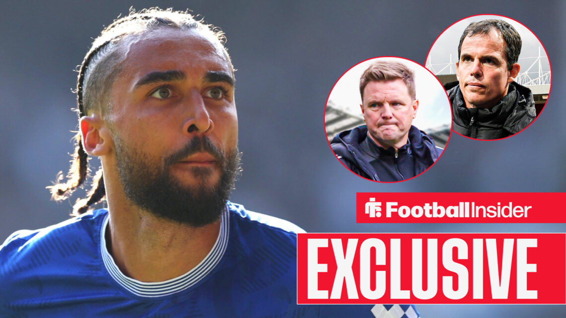 Exclusive news Dominic Calvert-Lewin looks across at Newcastle's Eddie Howe and Sunderland's Regis Le Bris