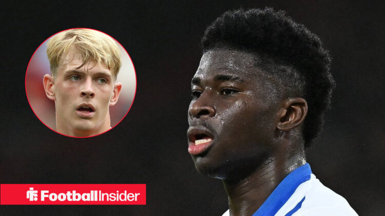 Brighton's Carlos Baleba, Man United's Toby Collyer