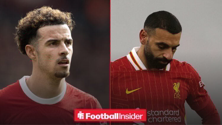 An image of Curtis Jones alongside Liverpool teammate Mohamed Salah