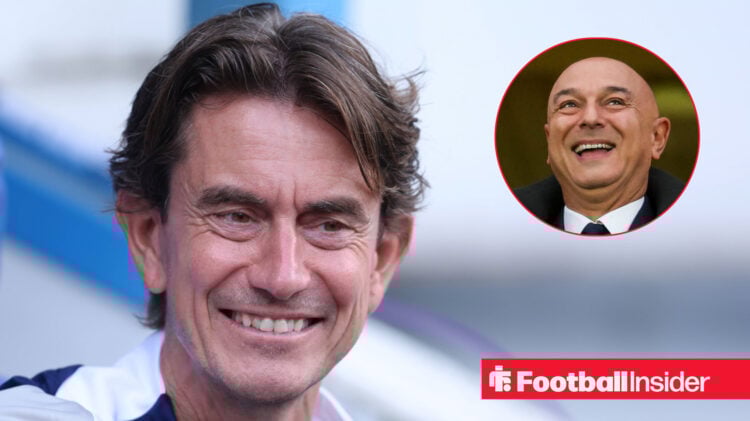 Tottenham owner Daniel Levy and manager Thomas Frank both happy