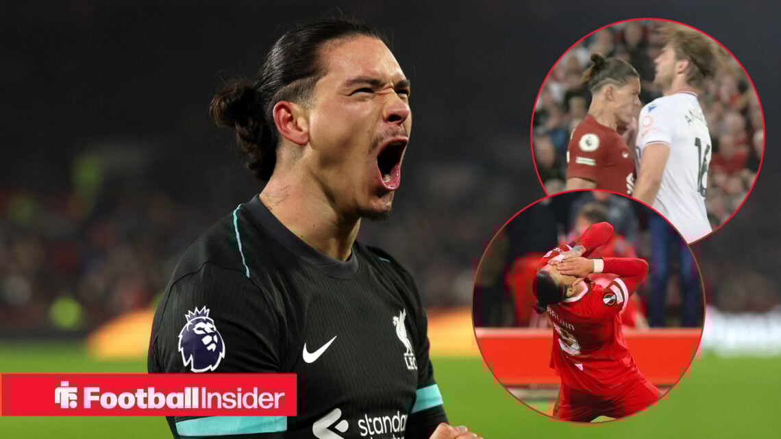 Darwin Nunez Liverpool striker celebrating goal