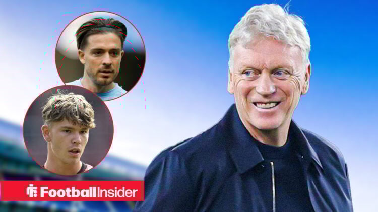 Everton manager David Moyes Man City's Jack Grealish, Southampton's Tyler Dibling