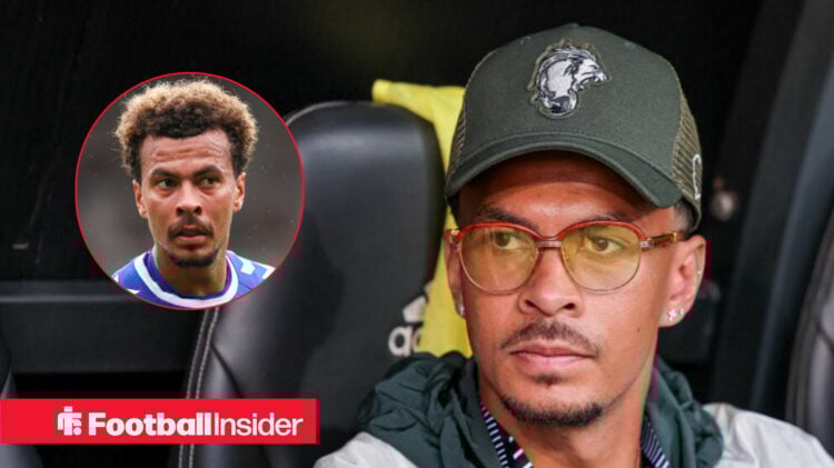 Dele Alli at Besiktas on the bench and Alli playing for Everton