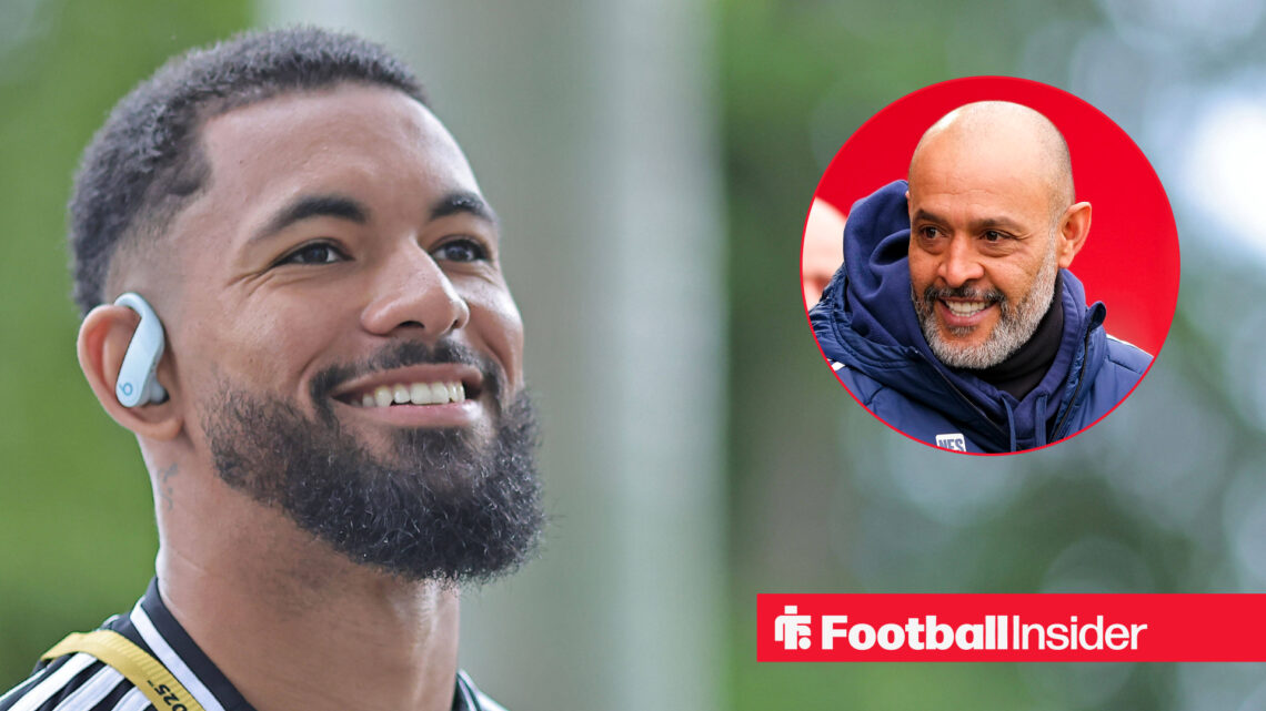 Juventus midfielder Douglas Luiz, Nottingham Forest manager Nuno Espirito Santo