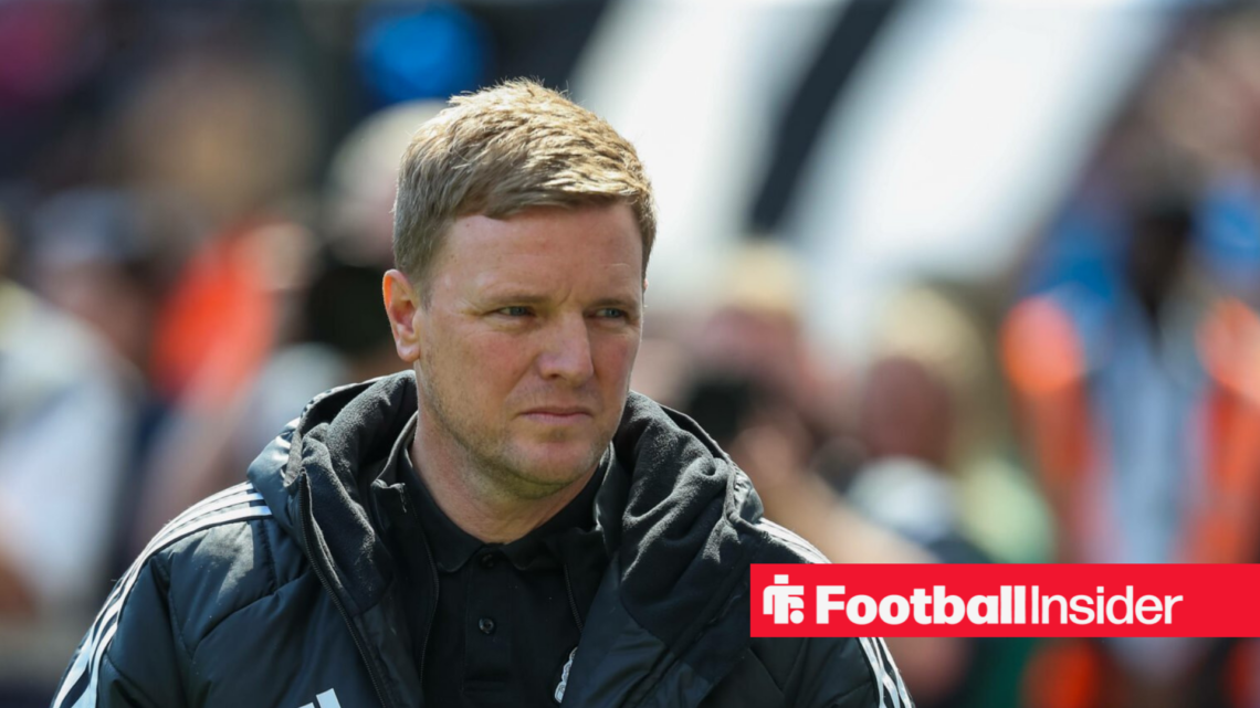 Newcastle United boss Eddie Howe in a black coat