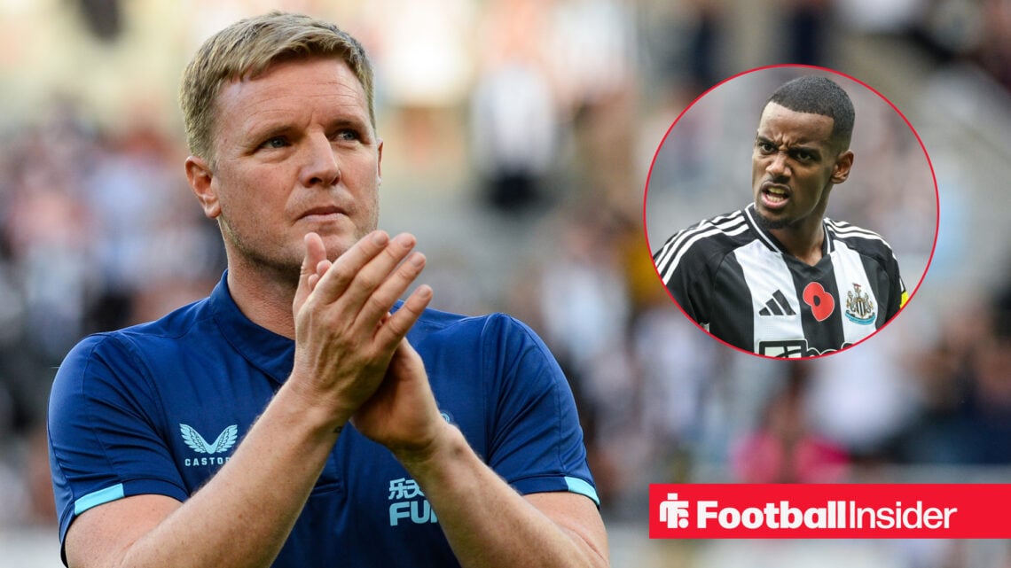 Eddie Howe and Alexander Isak at Newcastle United
