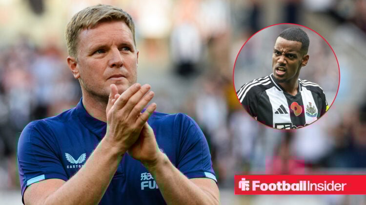 Eddie Howe and Alexander Isak at Newcastle United