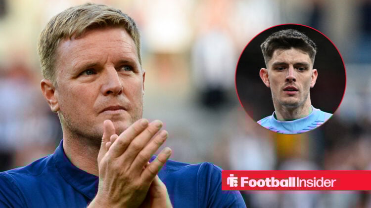 Eddie Howe and Nick Pope of Newcastle United