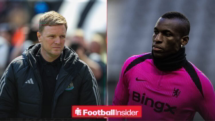 Eddie Howe and Nicolas Jackson looking at each other amid possible move to Newcastle