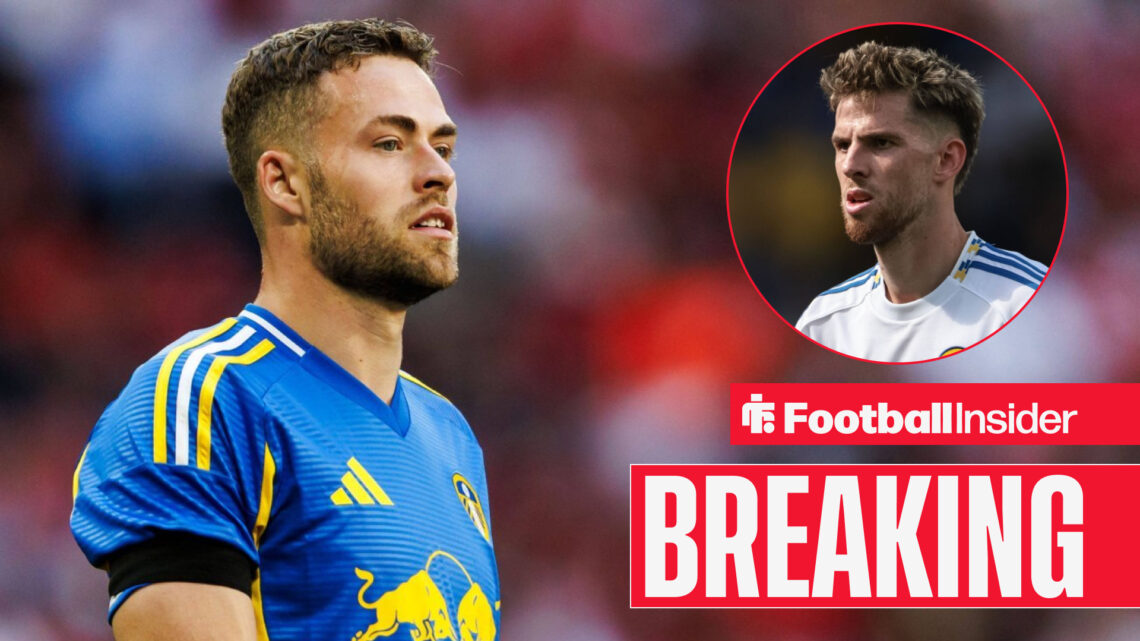 Gabriel Gudmundsson looking sad, Anton Stach in a circular inset, breaking news banner