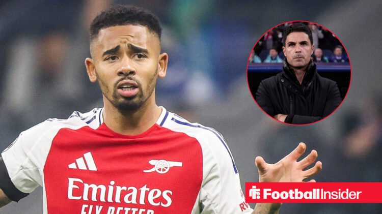 Gabriel Jesus and Mikel Arteta at Arsenal