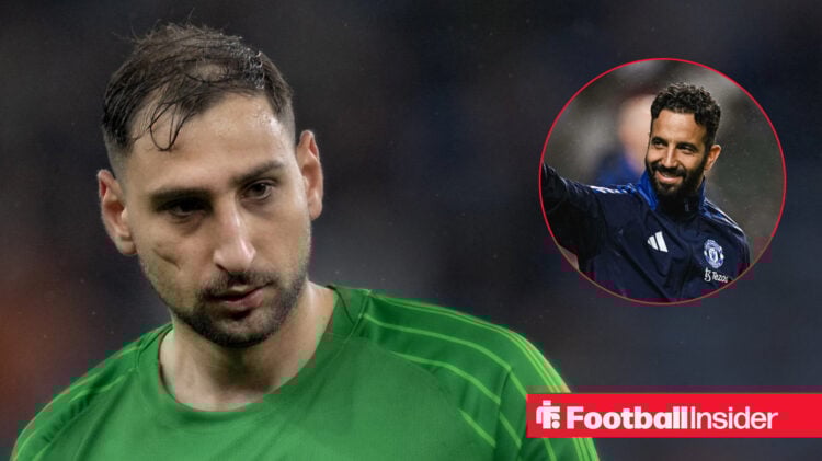 PSG goalkeeper Gianluigi Donnarumma alongside Manchester United boss Ruben Amorim