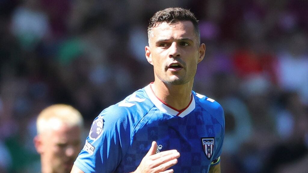 Granit Xhaka in action for Sunderland