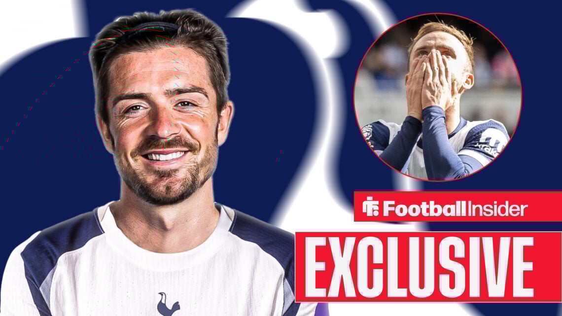 Exclusive news Jack Grealish poses in a Tottenham shirt as James Maddison looks on