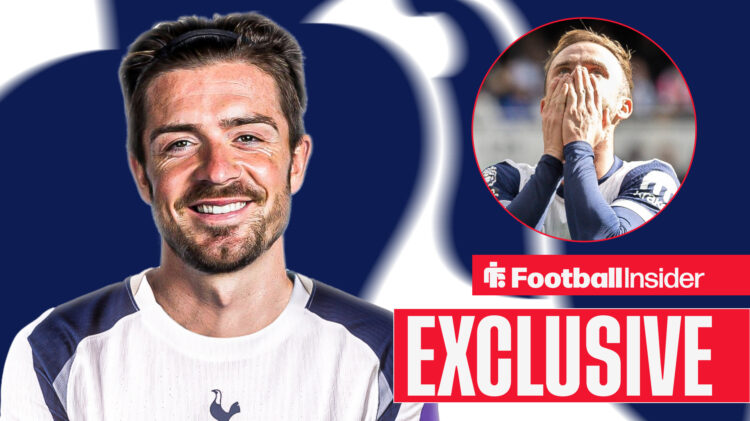 Exclusive news Jack Grealish poses in a Tottenham shirt as James Maddison looks on