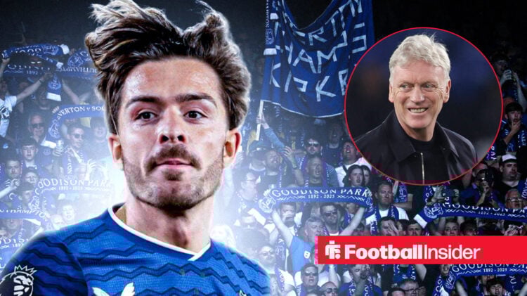 Jack Grealish and Everton manager David Moyes