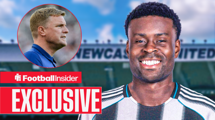 Exclusive news Newcastle manager Eddie Howe looks at Marc Guehi