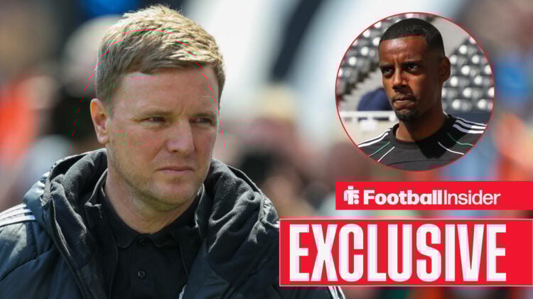 Exclusive news Newcastle manager Eddie Howe looks at Alexander Isak
