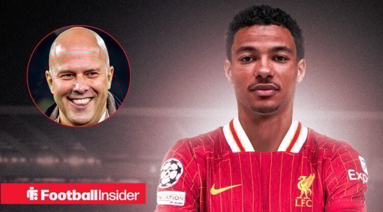 Liverpool striker Hugo Ekitike, alongside manager Arne Slot