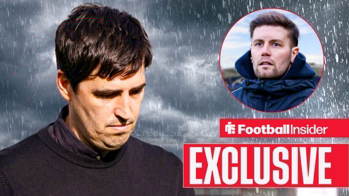 Exclusive news Brighton manager Fabian Hurzeler looks at Bournemouth's Andoni Iraola