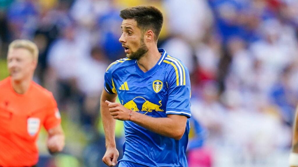 Ilia Gruev runs during a Leeds game