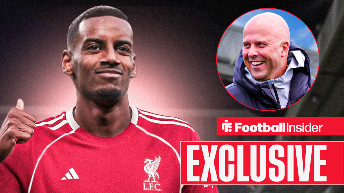 Exclusive news Newcastle striker Alexander Isak looks at Liverpool manager Arne Slot