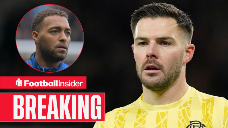 Rangers goalkeeper Jack Butland, striker Cyriel Dessers