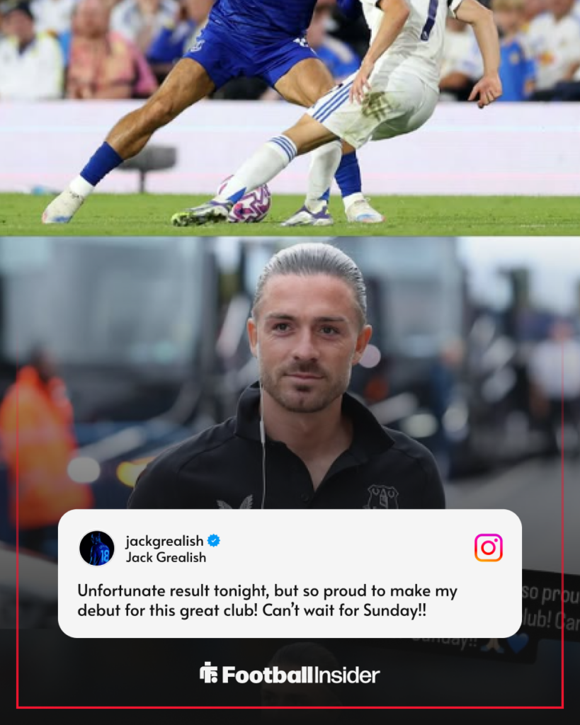 Jack Grealish on Instagram after his Everton debut