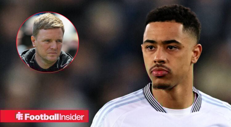 Aston Villa midfielder Jacob Ramsey and Newcastle manager Eddie Howe.