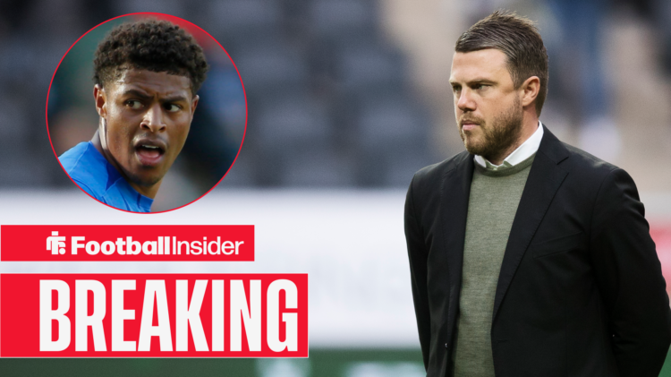 Aberdeen manager Jimmy Thelin alongside a circular inset of striker Kusini Yengi