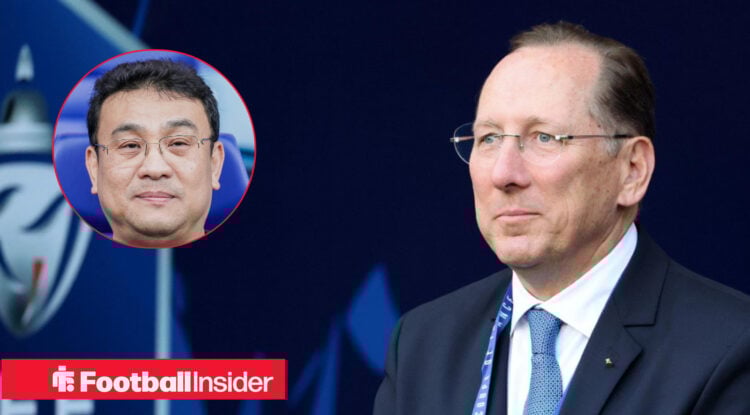 John Textor alongside a head shot of Sheffield Wednesday owner Dejphon Chansiri