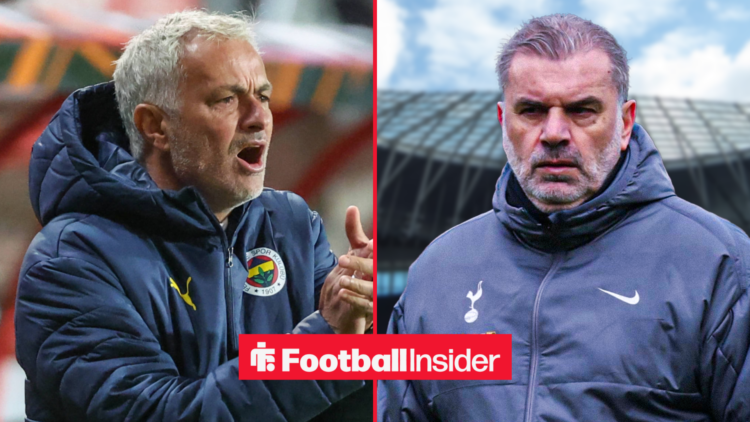 Jose Mourinho on the touchline for Fenerbahce, Ange Postecoglou at the Tottenham Hotspur Stadium