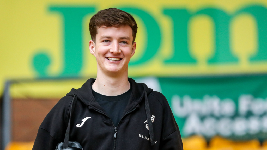 Kellen Fisher prepares to feature for Norwich City