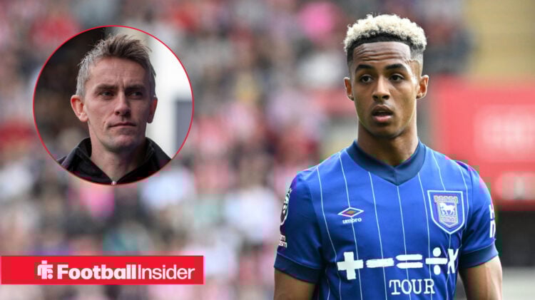 A headshot of Ipswich Town boss Kieran McKenna alongside Omari Hutchinson