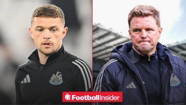 An image of Newcastle defender Kieran Trippier alongside an image of boss Eddie Howe