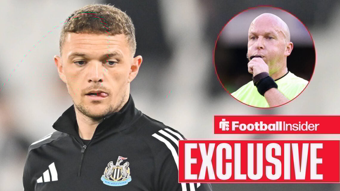 Kieran Trippier next to an image of Simon Hooper in a circular frame
