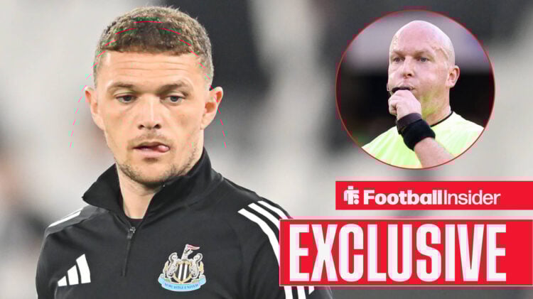 Kieran Trippier next to an image of Simon Hooper in a circular frame