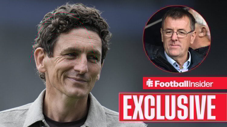 Brentford manager Keith Andrews smirks at Matt Le Tissier in a circular inset