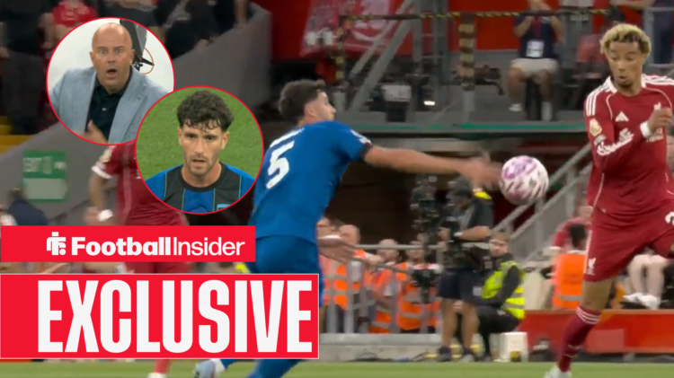 Exclusive News Marcos Senesi handball v Liverpool