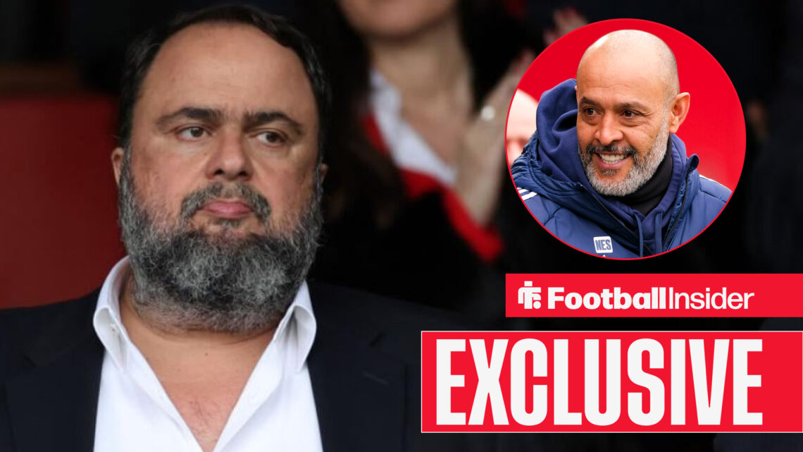 Exclusive news Nottingham Forest owner Evangelos Marinakis looks at Nuno Espirito Santo