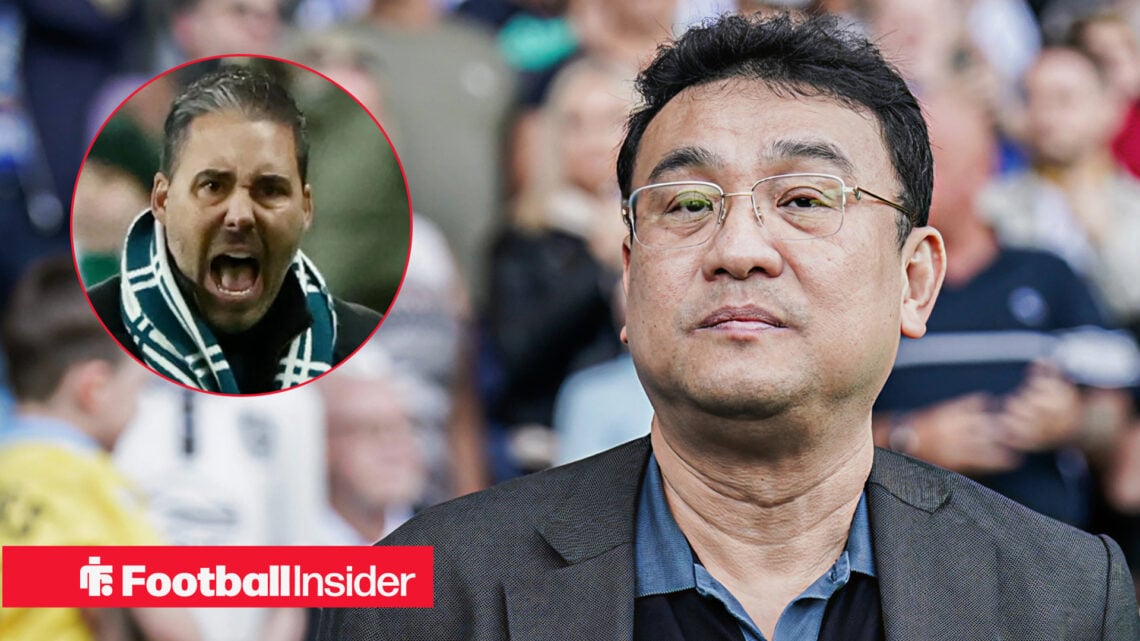 A headshot of Leicester City boss Marti Cifuentes alongside Sheffield Wednesday owner Dejphon Chansiri
