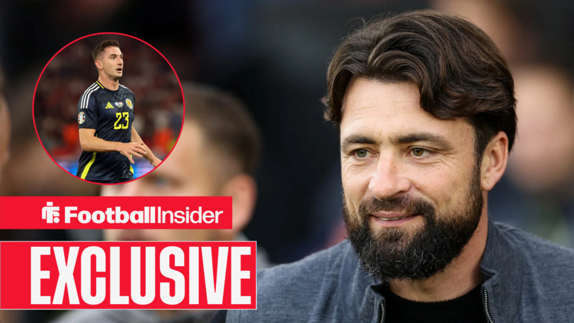 Kenny McLean in a circular inset, Russell Martin smiling