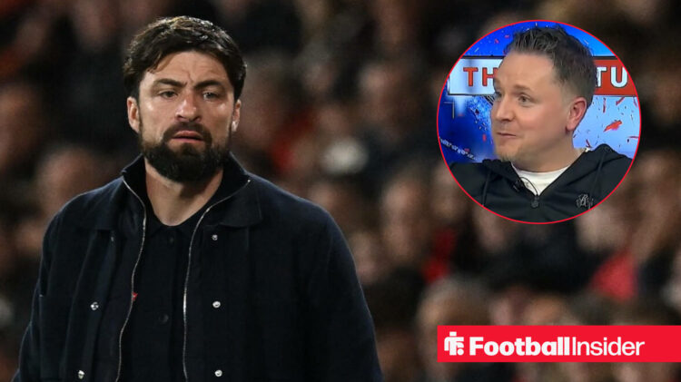 Rangers boss Russel Martin on the side-lines as Tam McManus looks on