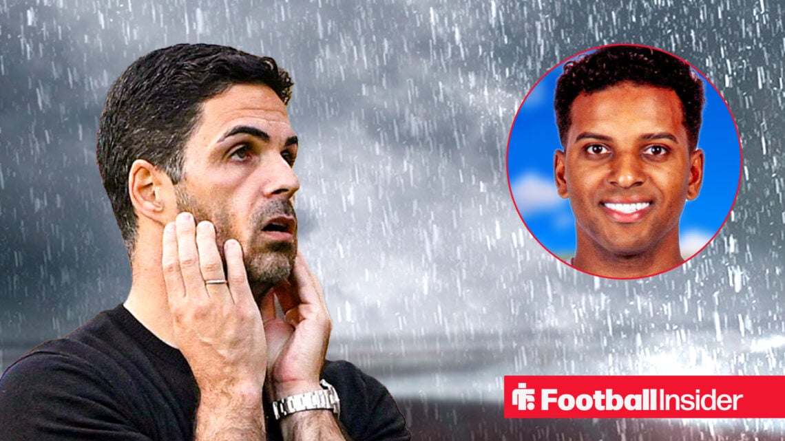 Arsenal manager Mikel Arteta and Rodrygo.