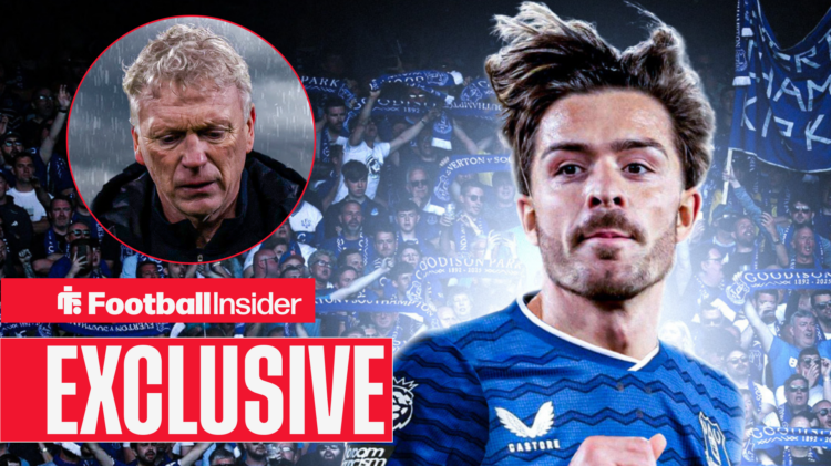 Exclusive news Man City's Jack Grealish looks at Everton boss David Moyes